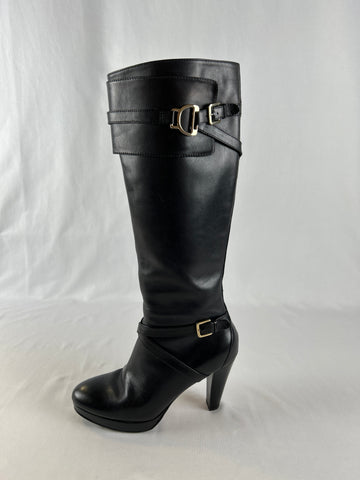 Cole Haan NikeAir poppy bit black leather boots