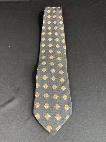 VTG Giorgio Armani Brown Diamond Pattern Silk Tie