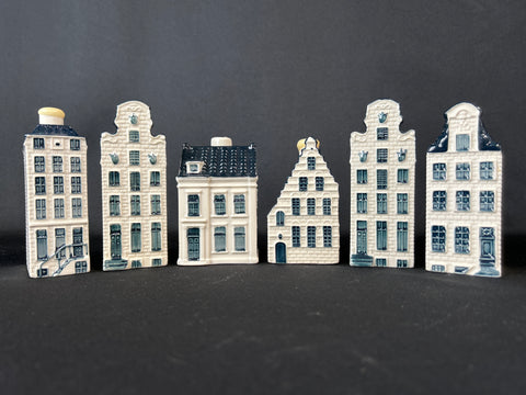 VTG Six KLM Delft Houses Bols Genever Full/Empty