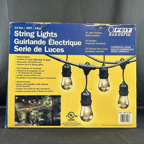 Feit Electric LED String Lights. 48 feet