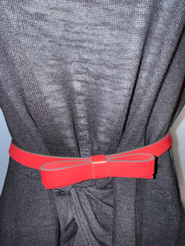 Kate Spade Red Leather Bow Belt