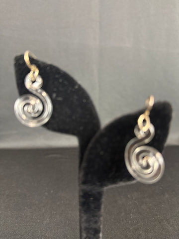 Roxann Astra Flat Spiral Pyrex Earrings