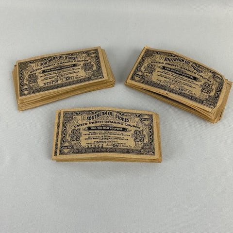 VTG Lot of Southern Oil Stores Profit Sharing Coupons