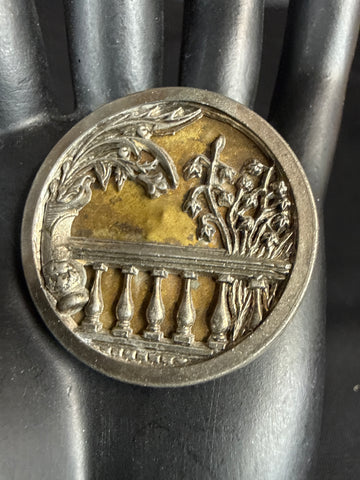 VTG Victorian Button Garden Balcony Scene