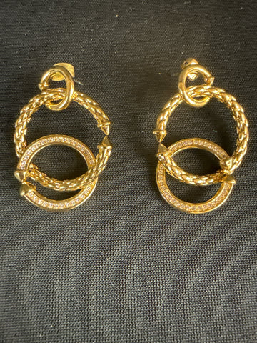 Just Cavalli Drop Hoop Earrings