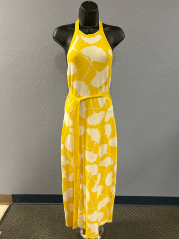 Diane Von Furstenberg Target Halter Yellow Gingko Maxi Dress