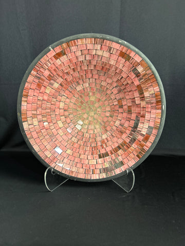 Pink shades of mosaic bowl