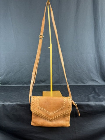 Latico crossbody tan leather bag ( 8 x 6 in.)