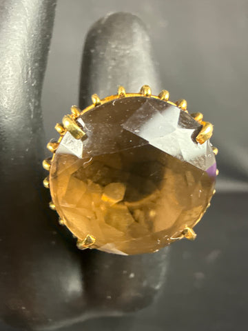 VTG Smoky Quartz 18K gold Smoky Quartz