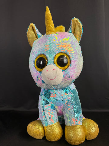 TY Flippables Sequin Plush DAZZLE the Unicorn